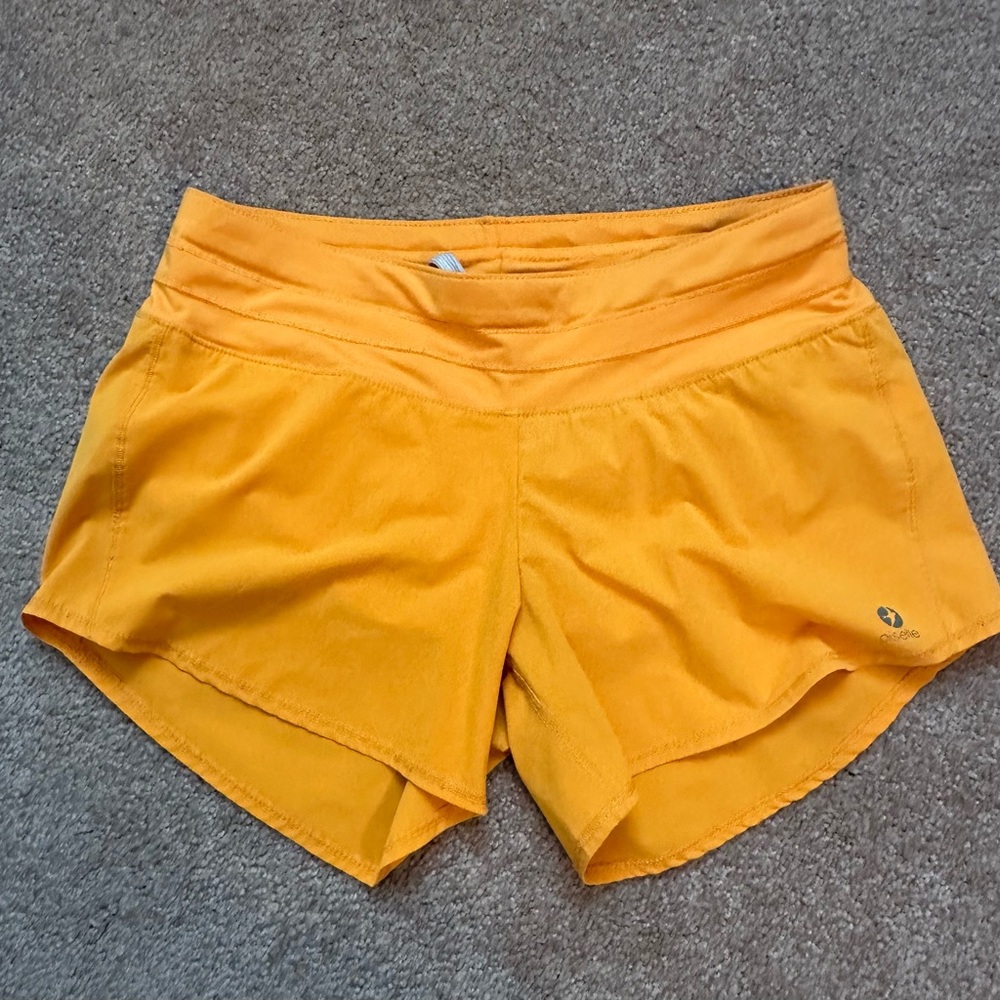 Oiselle Vibrant Orange Athletic Shorts